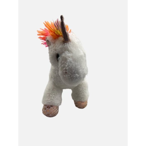 Kellytoy Rainbow Unicorn 11" Plush Animal Sparkly Colorful Yarn Mane & Tail 2019 - Picture 3 of 6
